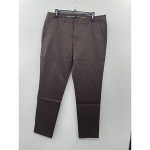 NWOT True Classic Look Good Feel Good Chino Pants Men 36X32 Dark Brown Straight